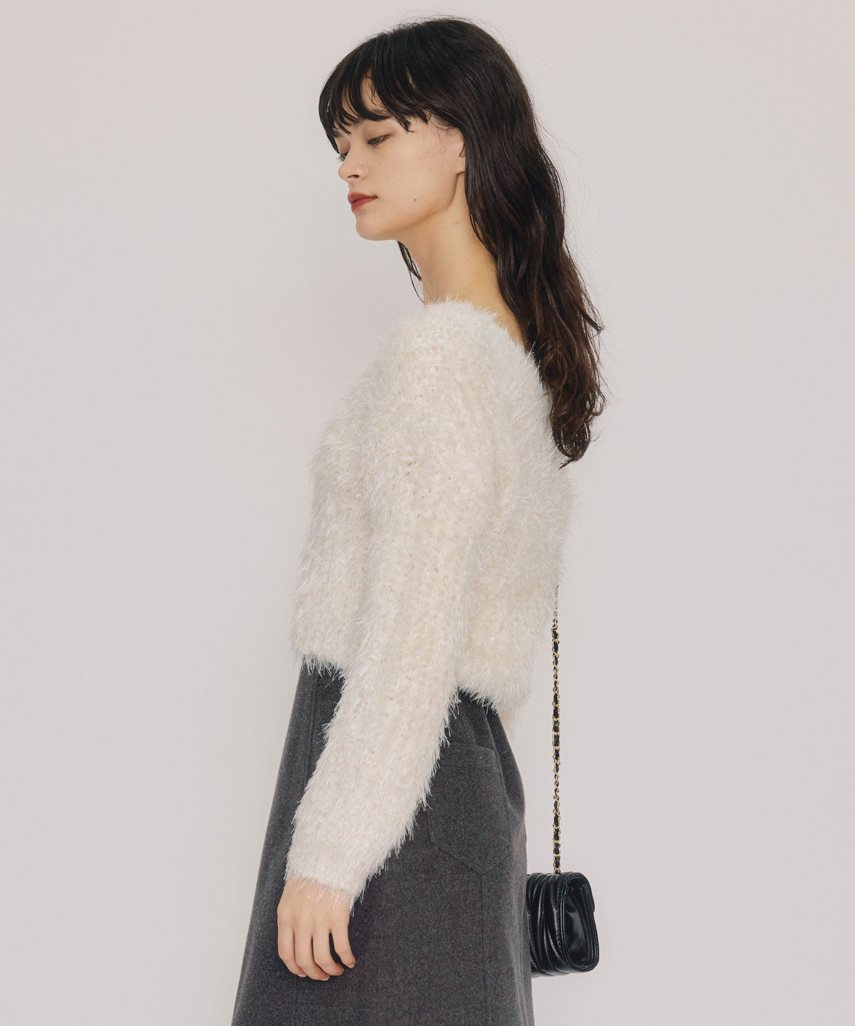 REDYAZEL「ブークレラメシャギーニットプルオーバー」|ニット・セーター|