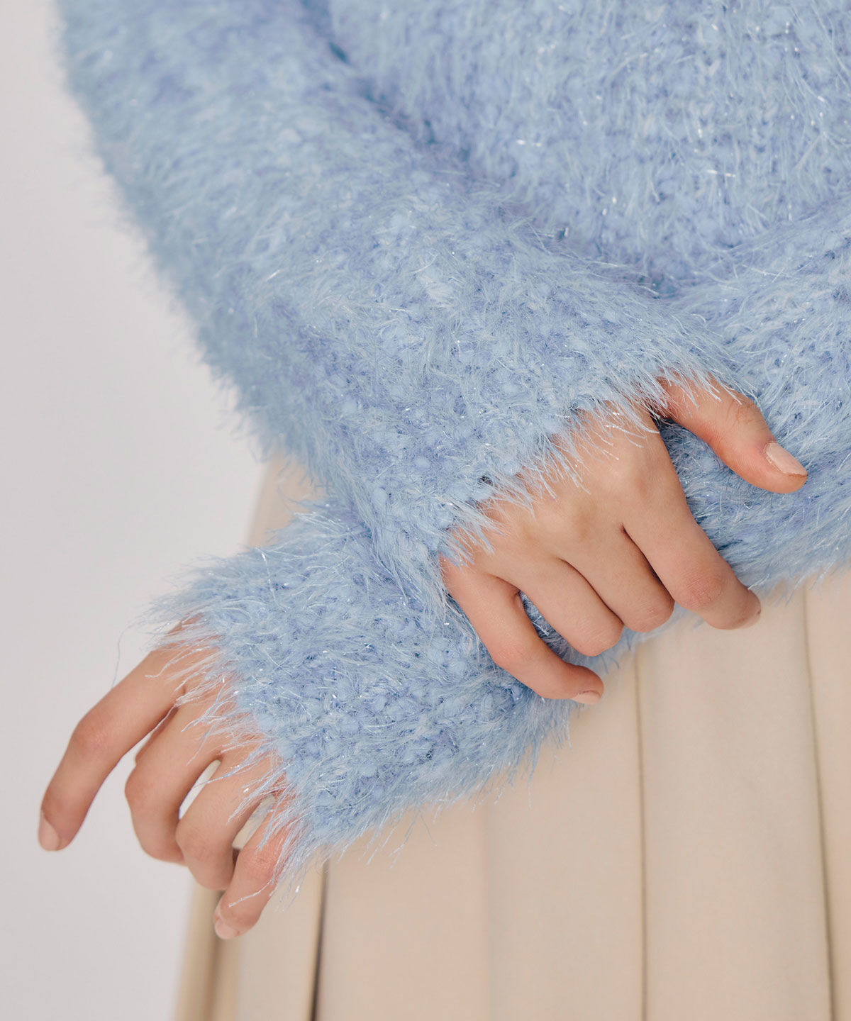 REDYAZEL「ブークレラメシャギーニットプルオーバー」|ニット・セーター|