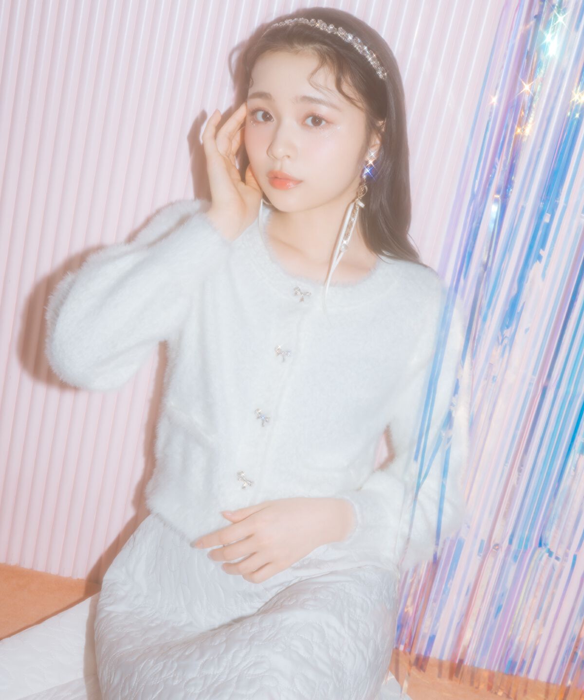 WILLSELECTION「リボンボタンーフェザーカーディガン」|カーディガン|