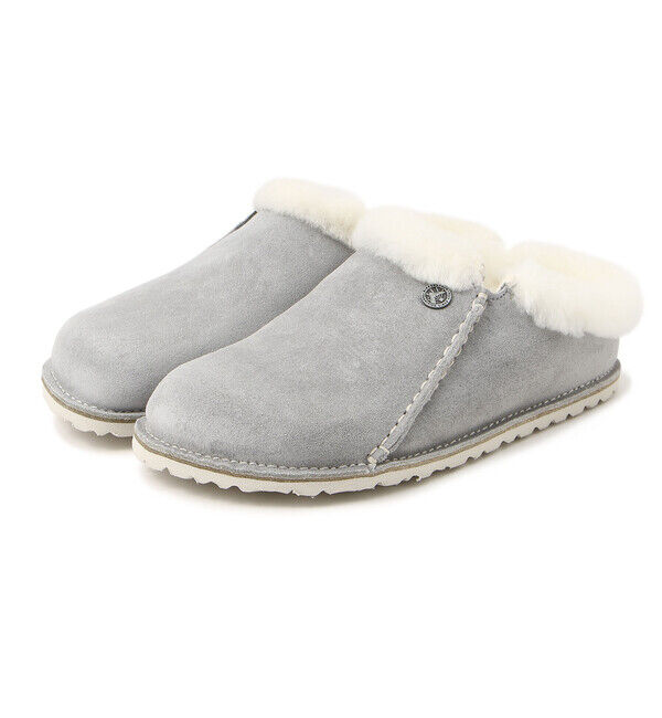 BIRKENSTOCK「【ビルケンシュトック】ツェルマット シアリング/ストーンコイン スエード/ルームシューズ レディース」|サンダル|グレー系その他
