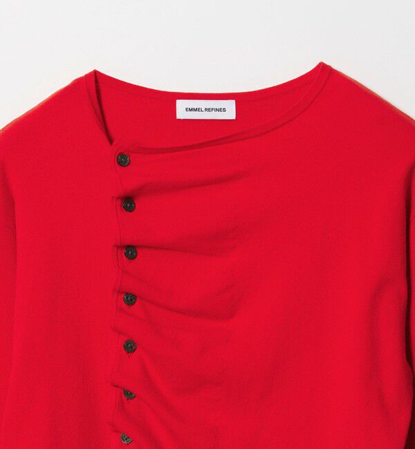 EMMEL REFINES「＜EMMEL REFINES＞EM アシメタック ボタン カーディガン」|カーディガン|