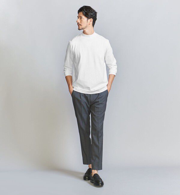BEAUTY&YOUTH UNITED ARROWS「【WEB限定 WARDROBE SMART】クリア ガスコットン モックネック カットソー【抗菌・防臭】」|Tシャツ・カットソー|