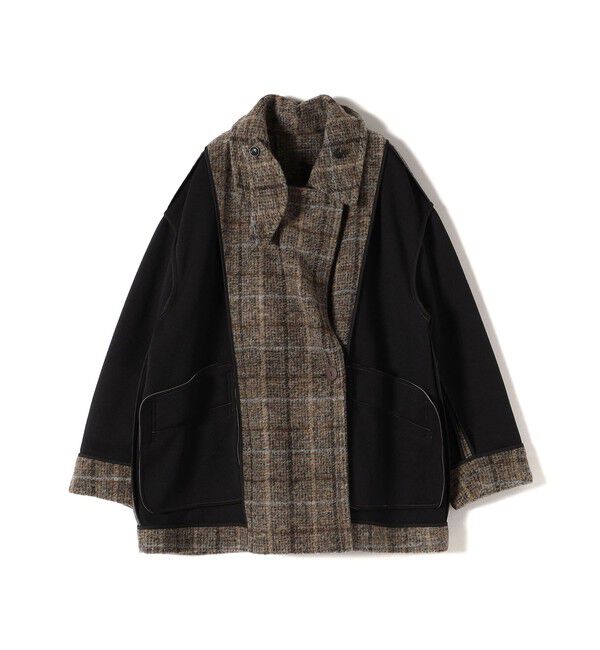 SHIPS for women「スライバー チェック ショート Pコート」|その他|