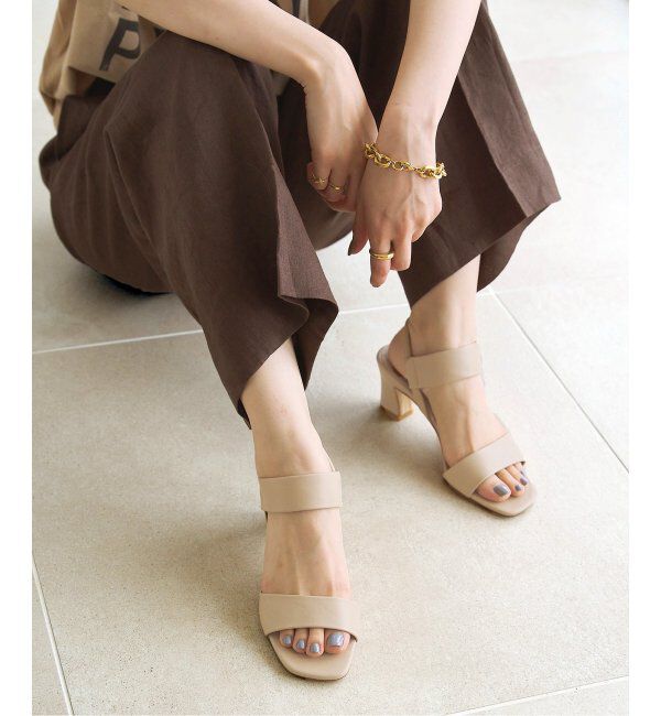  「6cmゴムストラップサンダル」|サンダル|