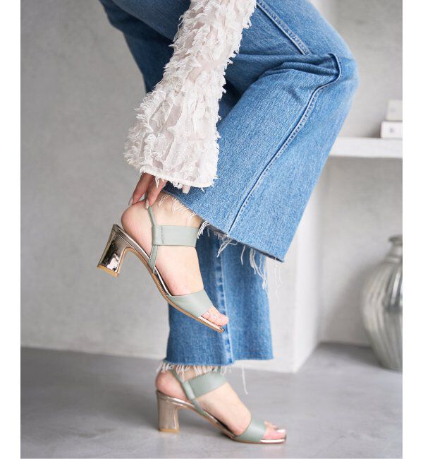  「6cmゴムストラップサンダル」|サンダル|