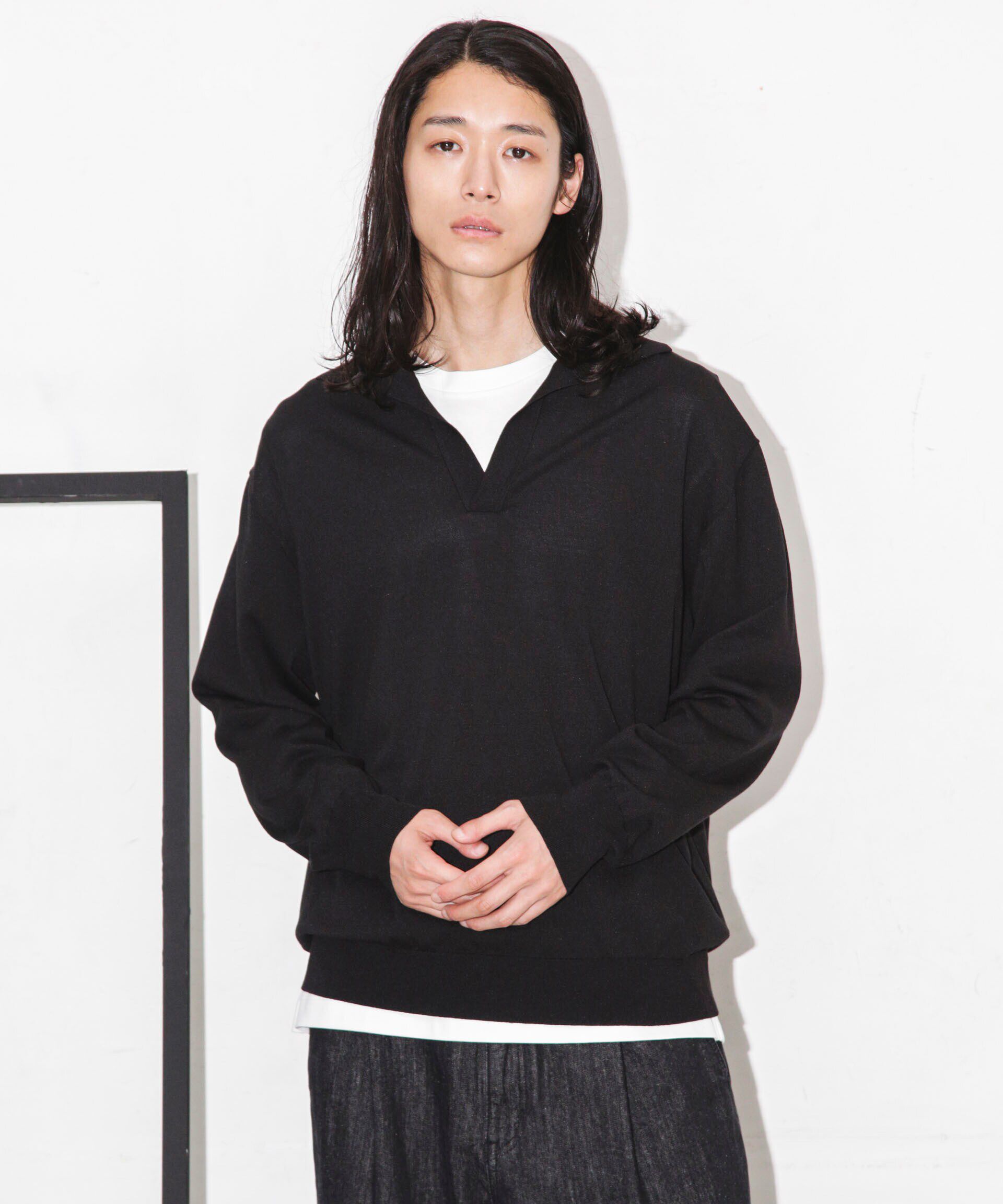 nano･universe「｢ESSENTIAL LINE｣天竺スキッパーポロ」|ニット・セーター|