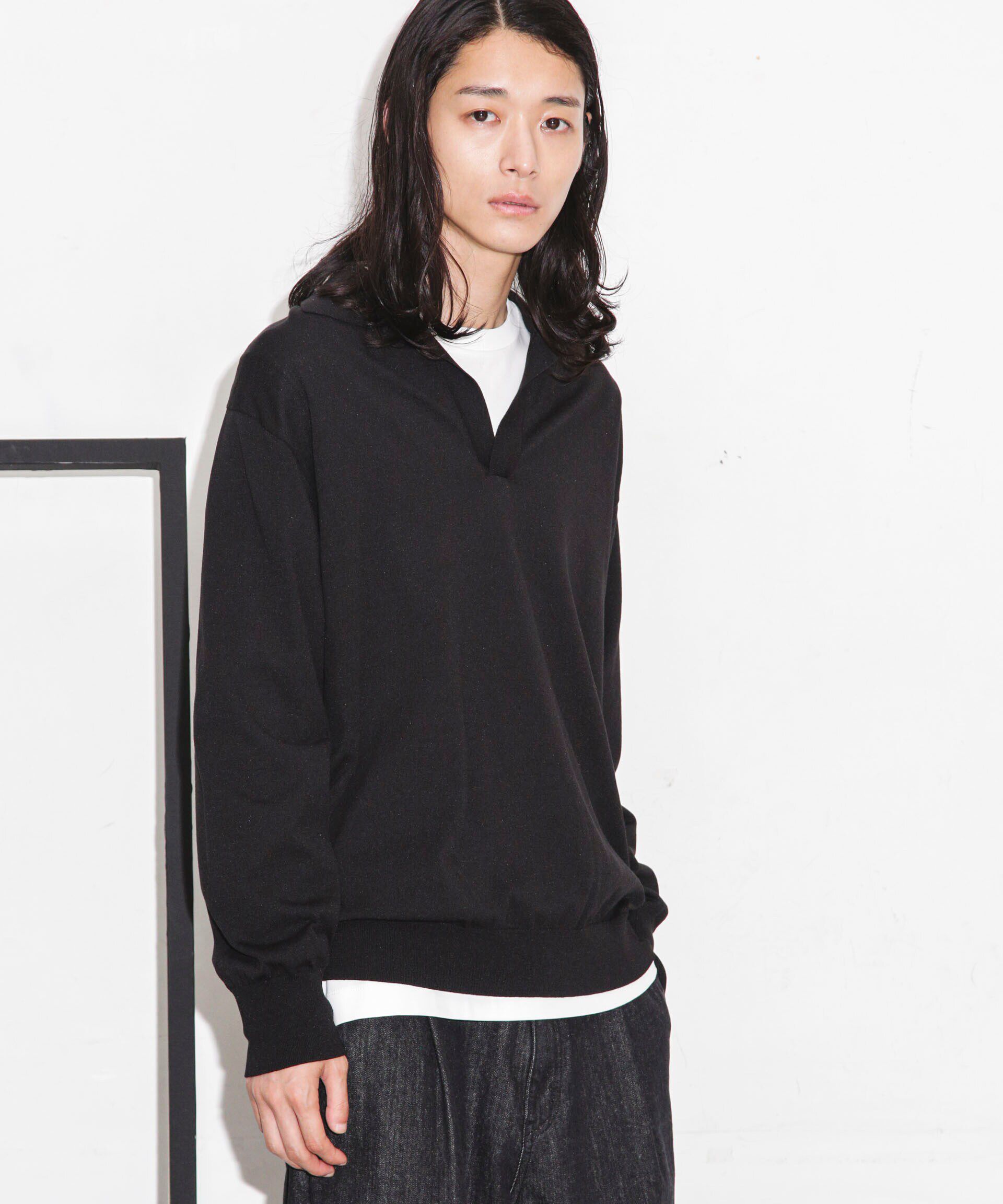 nano･universe「｢ESSENTIAL LINE｣天竺スキッパーポロ」|ニット・セーター|