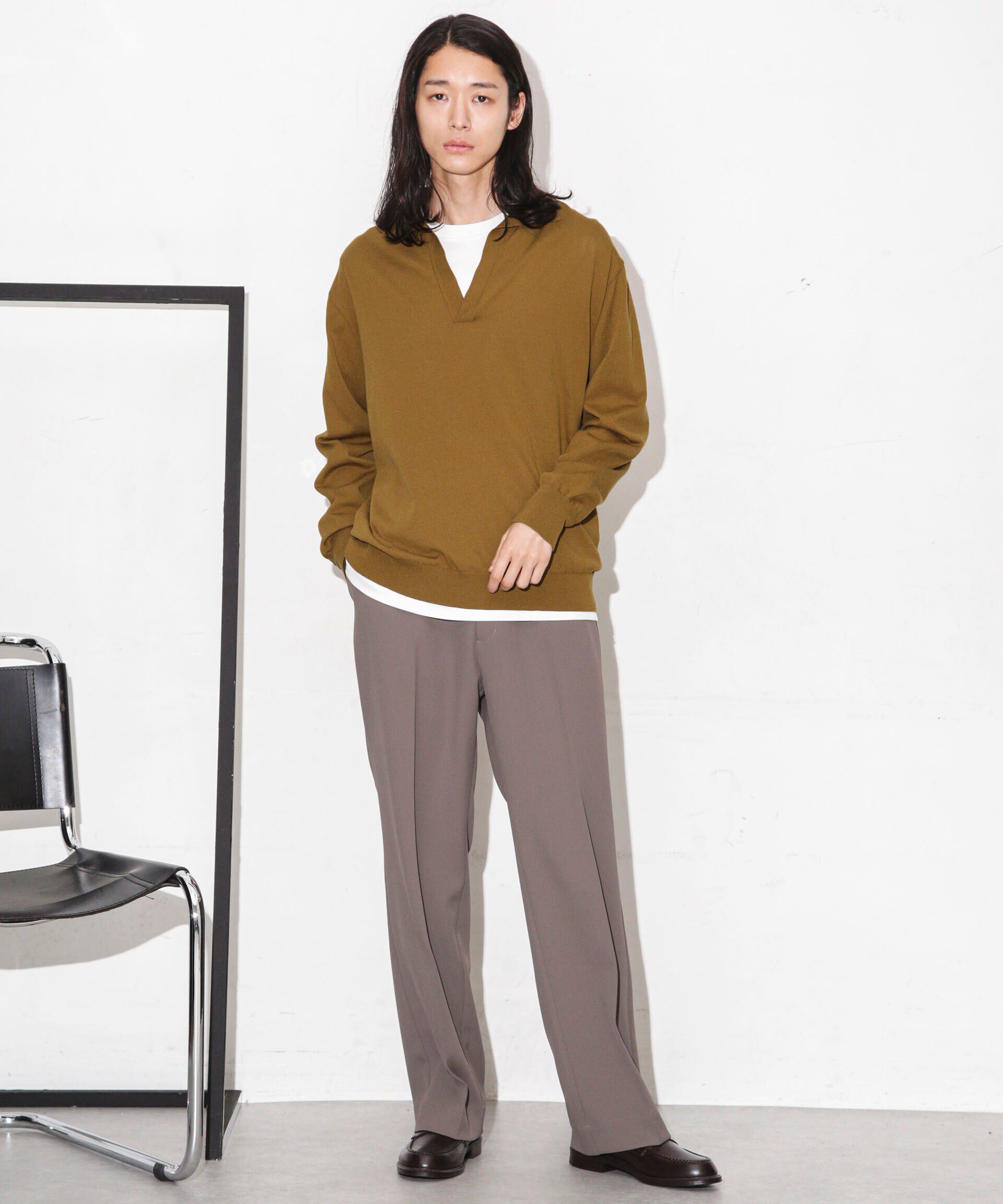 nano･universe「｢ESSENTIAL LINE｣天竺スキッパーポロ」|ニット・セーター|