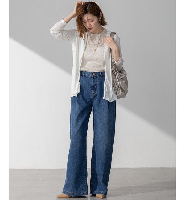 23区「【新色追加/UVケア/接触冷感】マルチ機能 シアー ショート カーディガン」|カーディガン|