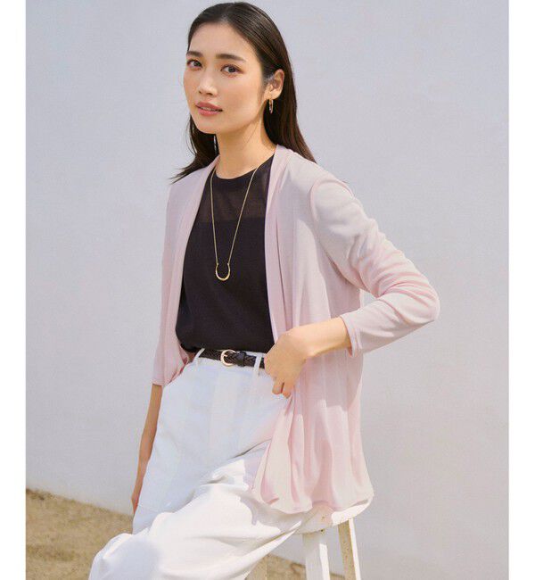 23区「【新色追加/UVケア/接触冷感】マルチ機能 シアー ショート カーディガン」|カーディガン|[WEB限定ｶﾗｰ]