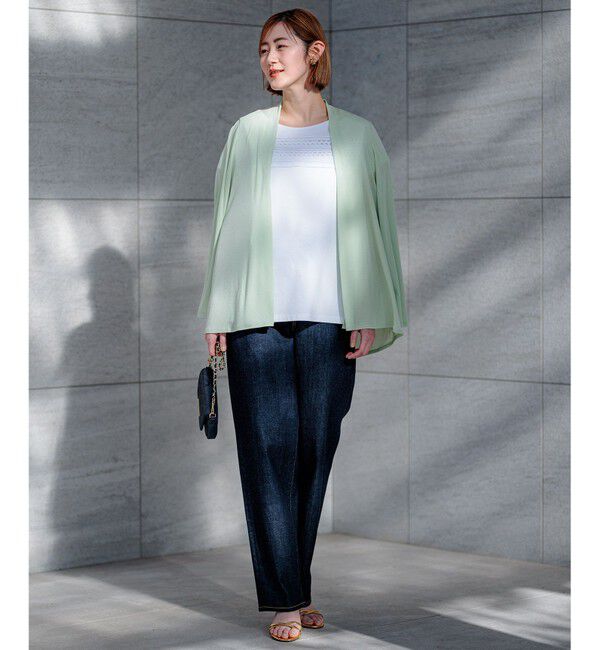 23区「【新色追加/UVケア/接触冷感】マルチ機能 シアー ショート カーディガン」|カーディガン|