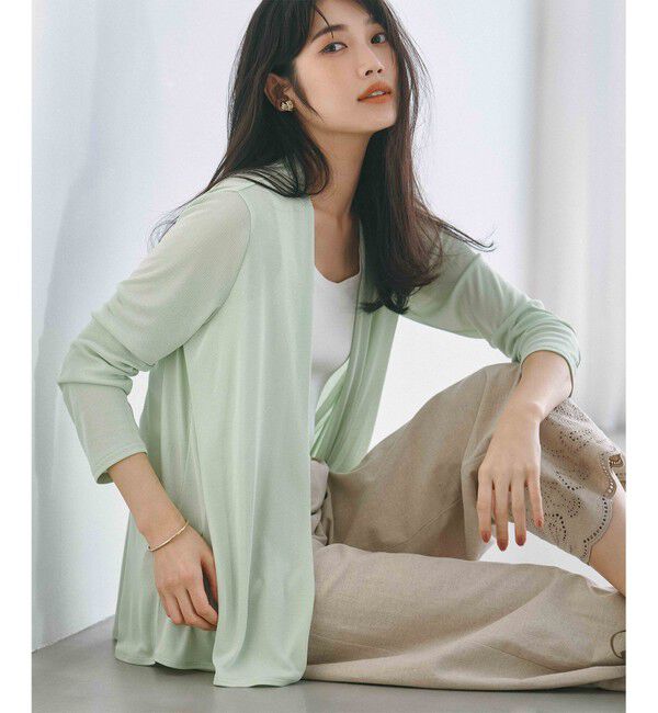 23区「【新色追加/UVケア/接触冷感】マルチ機能 シアー ショート カーディガン」|カーディガン|