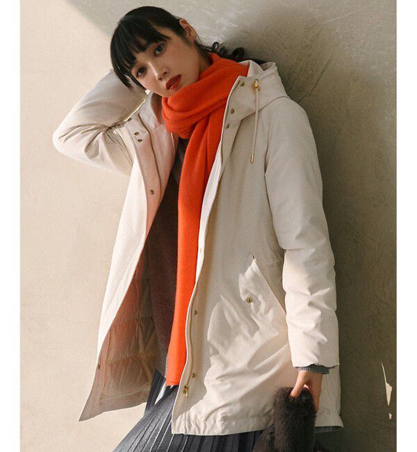 23区「【滝沢眞規子さん着用/一部店舗限定/撥水加工】ミリタリー ダウンコート」|ダウン|アイボリー系