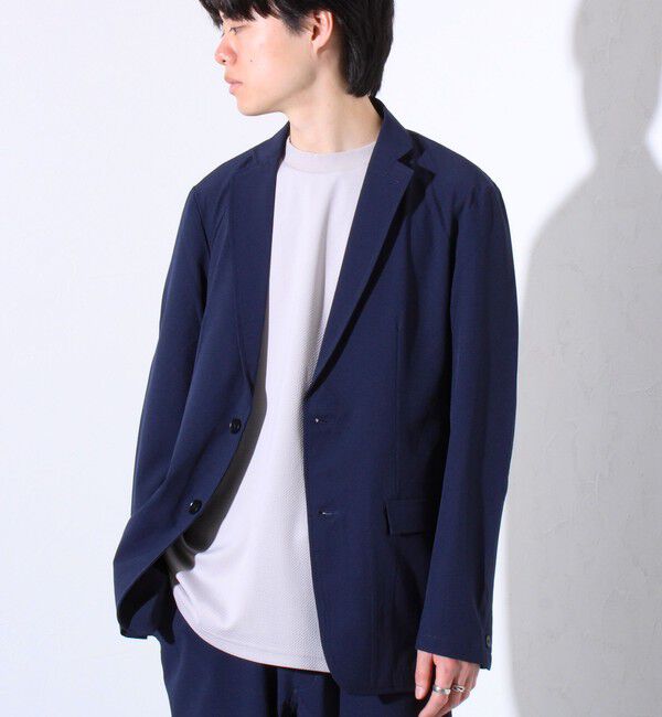 GLOSTER「【セットアップ着用可能】【GLOSTER/グロスター】LOFT AIR 2B テーラードジャケット」|テーラードジャケット|ネイビー