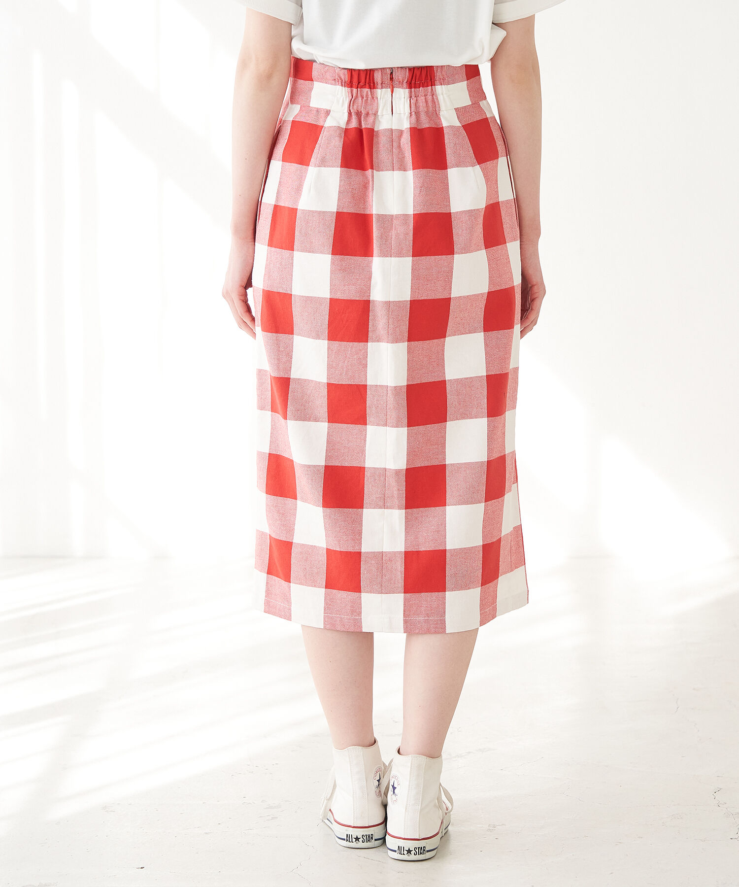 Rope&rsquo;Picnic「【Bonne Maman &times; ROPE' PICNIC】ギンガムチェックIラインスカート」|スカート|