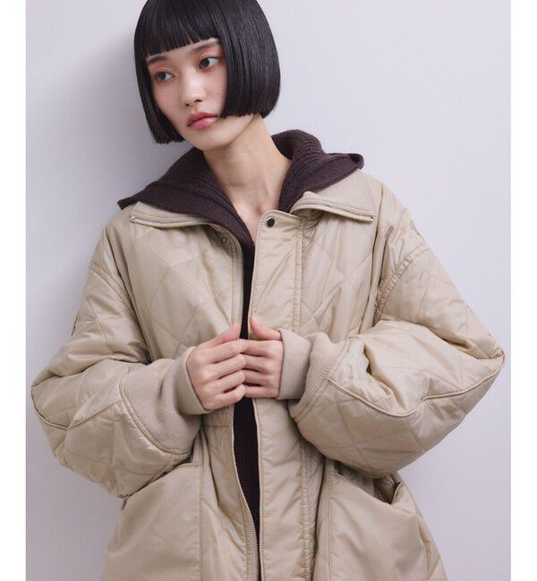 ADAM ET ROPE'「【サステナブル】リバーシブルドロストキルティングブルゾン/撥水」|ブルゾン・スタジャン|