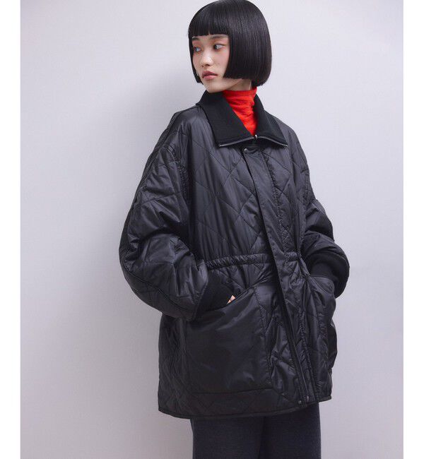 ADAM ET ROPE'「【サステナブル】リバーシブルドロストキルティングブルゾン/撥水」|ブルゾン・スタジャン|