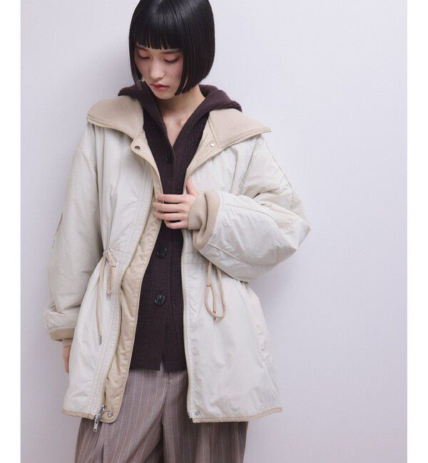 ADAM ET ROPE'「【サステナブル】リバーシブルドロストキルティングブルゾン/撥水」|ブルゾン・スタジャン|