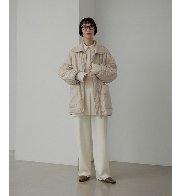 ADAM ET ROPE'「【サステナブル】リバーシブルドロストキルティングブルゾン/撥水」|ブルゾン・スタジャン|