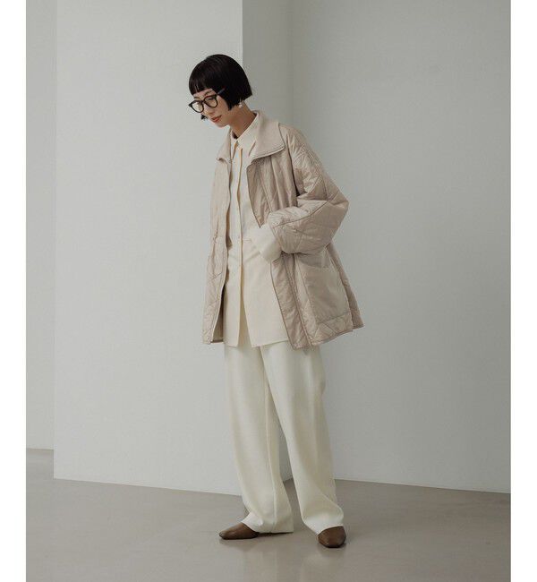 ADAM ET ROPE'「【サステナブル】リバーシブルドロストキルティングブルゾン/撥水」|ブルゾン・スタジャン|