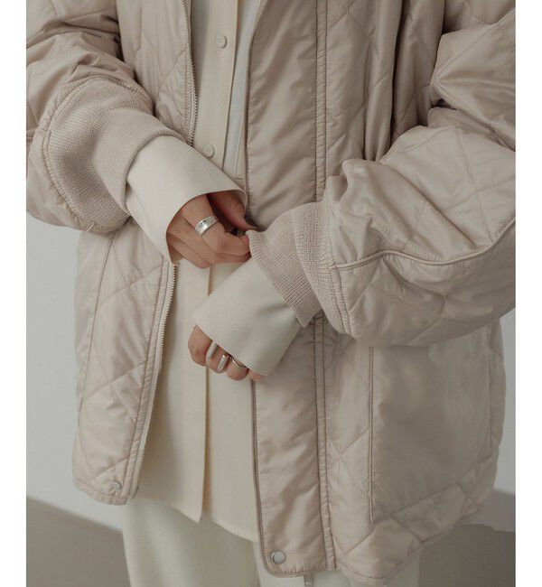 ADAM ET ROPE'「【サステナブル】リバーシブルドロストキルティングブルゾン/撥水」|ブルゾン・スタジャン|