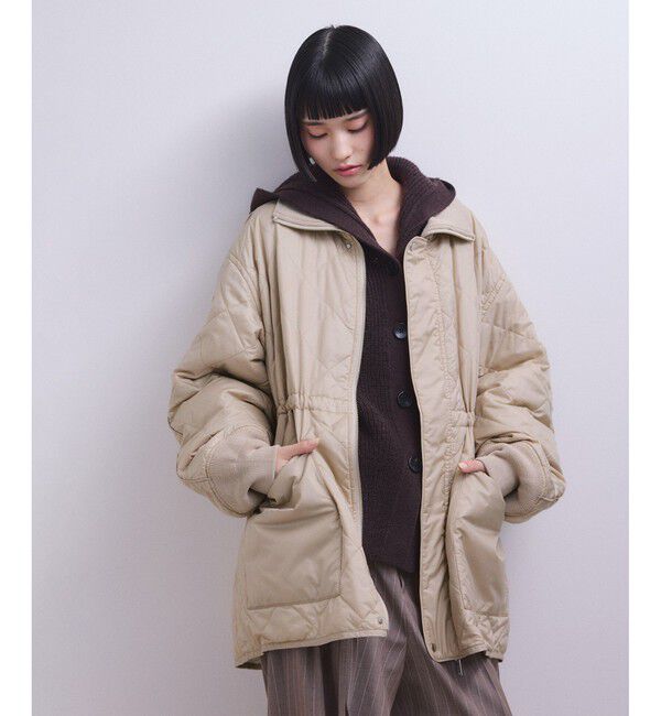 ADAM ET ROPE'「【サステナブル】リバーシブルドロストキルティングブルゾン/撥水」|ブルゾン・スタジャン|