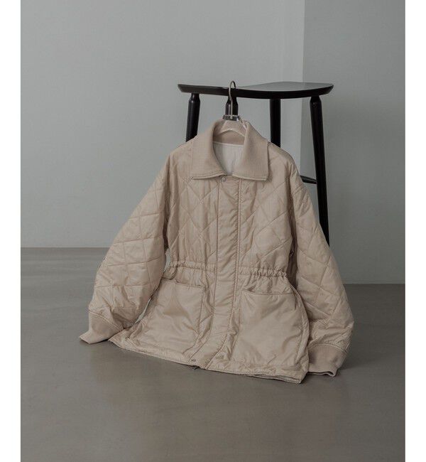 ADAM ET ROPE'「【サステナブル】リバーシブルドロストキルティングブルゾン/撥水」|ブルゾン・スタジャン|