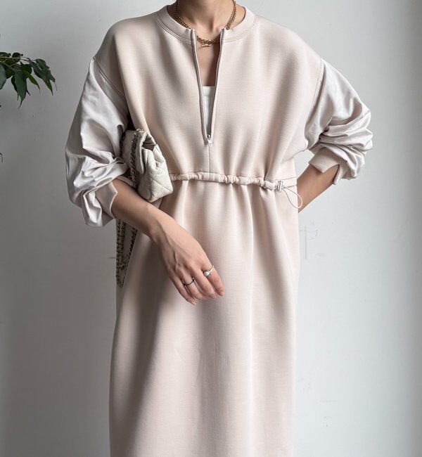 袖異素材切替ダンボールワンピース｜ルミネのファッション通販