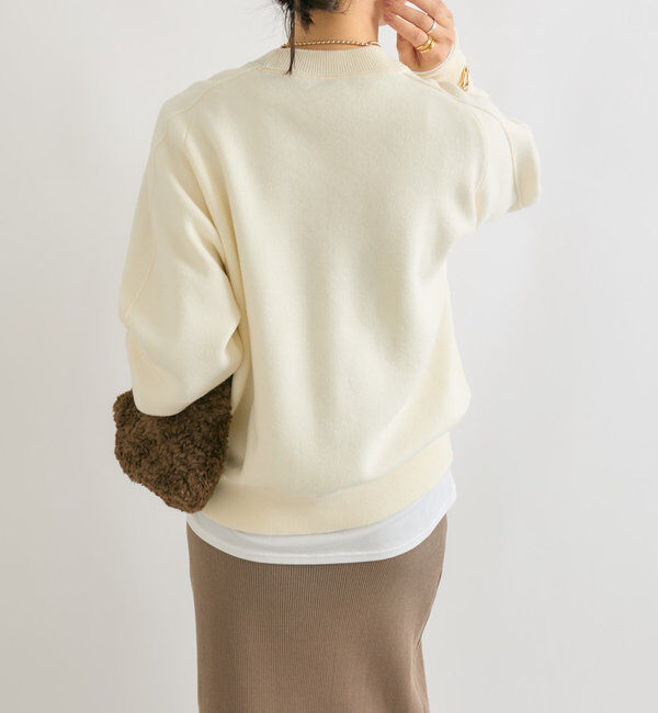  「【ウォッシャブル】スウェットライクニット」|ニット・セーター|