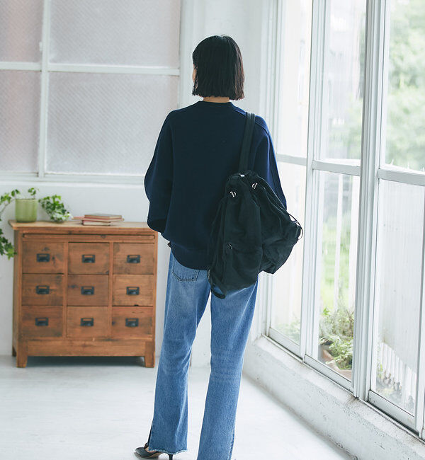  「【ウォッシャブル】スウェットライクニット」|ニット・セーター|