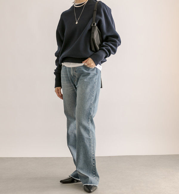  「【ウォッシャブル】スウェットライクニット」|ニット・セーター|