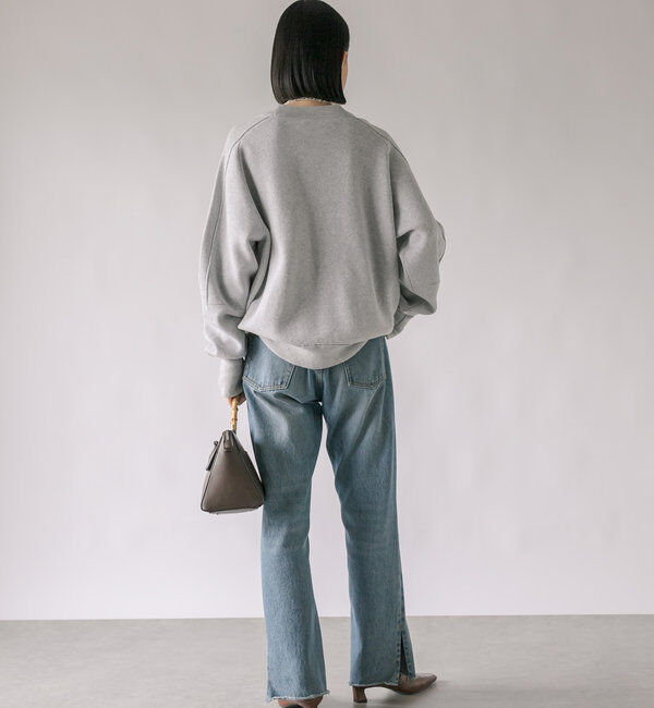  「【ウォッシャブル】スウェットライクニット」|ニット・セーター|