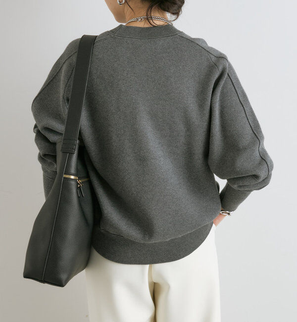  「【ウォッシャブル】スウェットライクニット」|ニット・セーター|