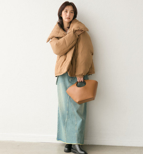 「【軽量705g】スタンドカラーダウンジャケット」|ダウン|