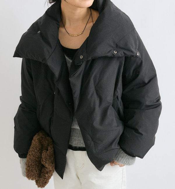  「【軽量705g】スタンドカラーダウンジャケット」|ダウン|ブラック