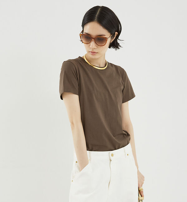The Store by C' 「【NINETY PERCENT】COTTON CREW NECK T SHIRT」|Tシャツ・カットソー|ブラウン