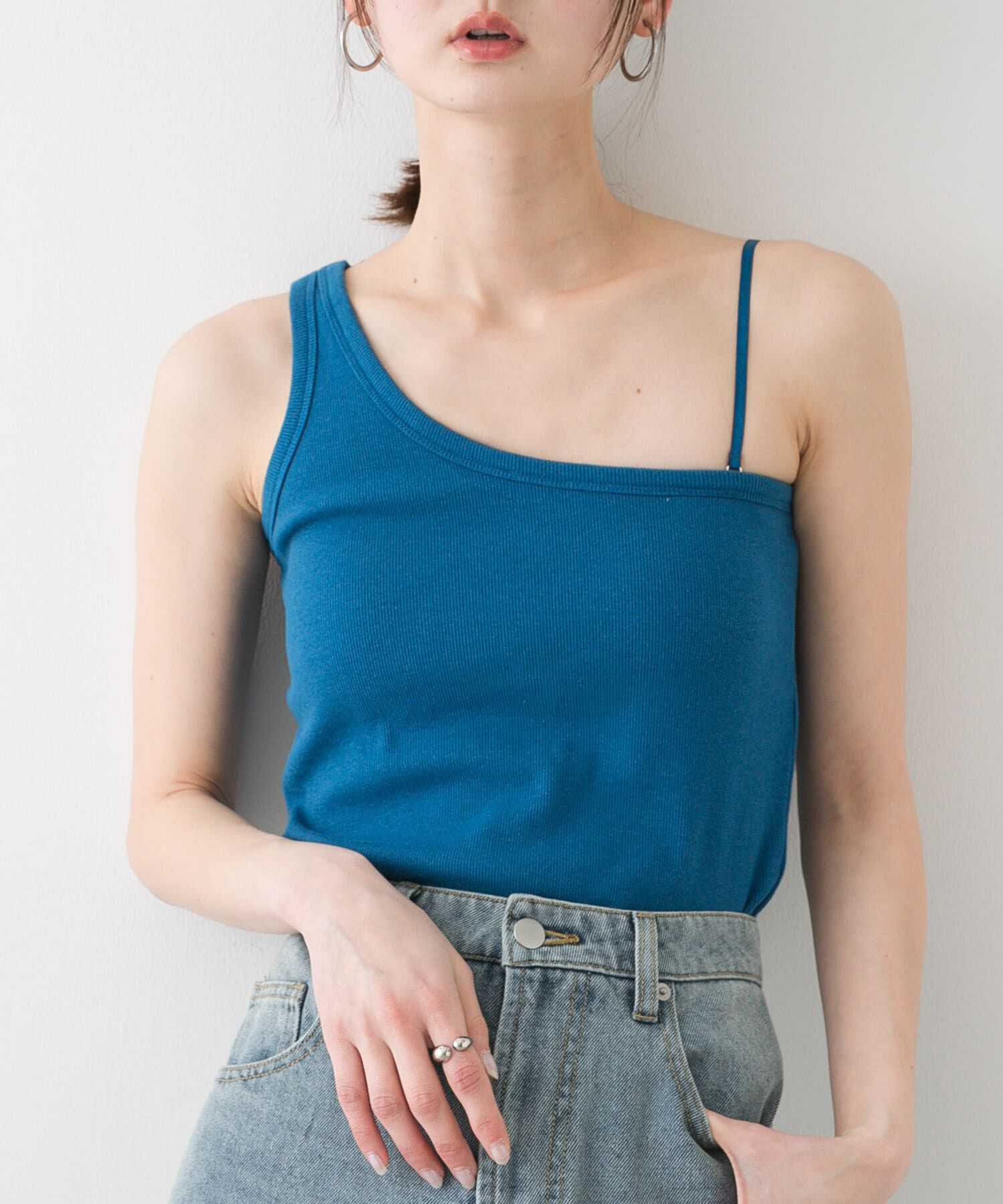 SENSE OF PLACE by URBAN RESEARCH「カップツキワンショルダータンクトップ」|タンクトップ|ブルー