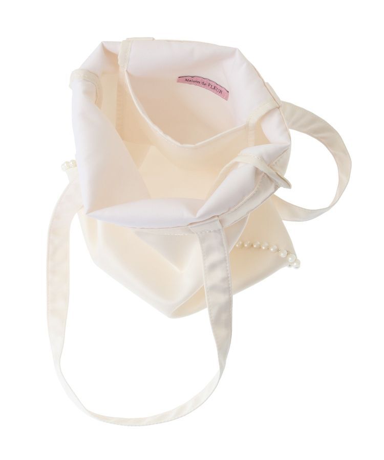 Maison de FLEUR「サテンパールブレードトートバッグ」|トートバッグ|