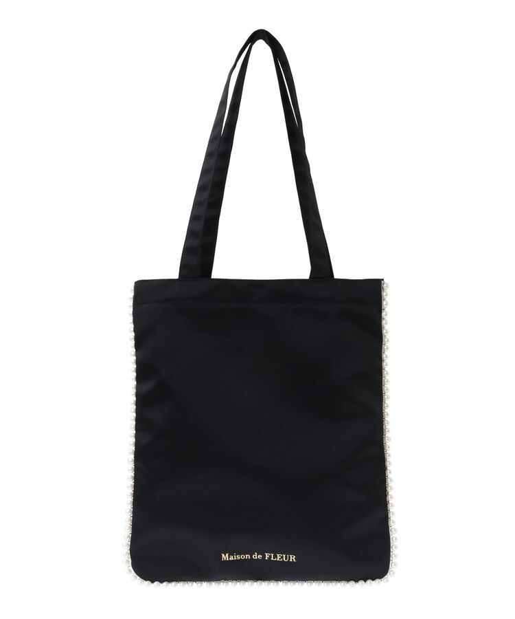 Maison de FLEUR「サテンパールブレードトートバッグ」|トートバッグ|