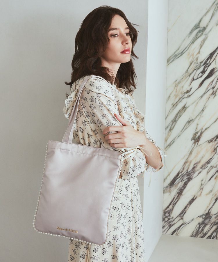Maison de FLEUR「サテンパールブレードトートバッグ」|トートバッグ|