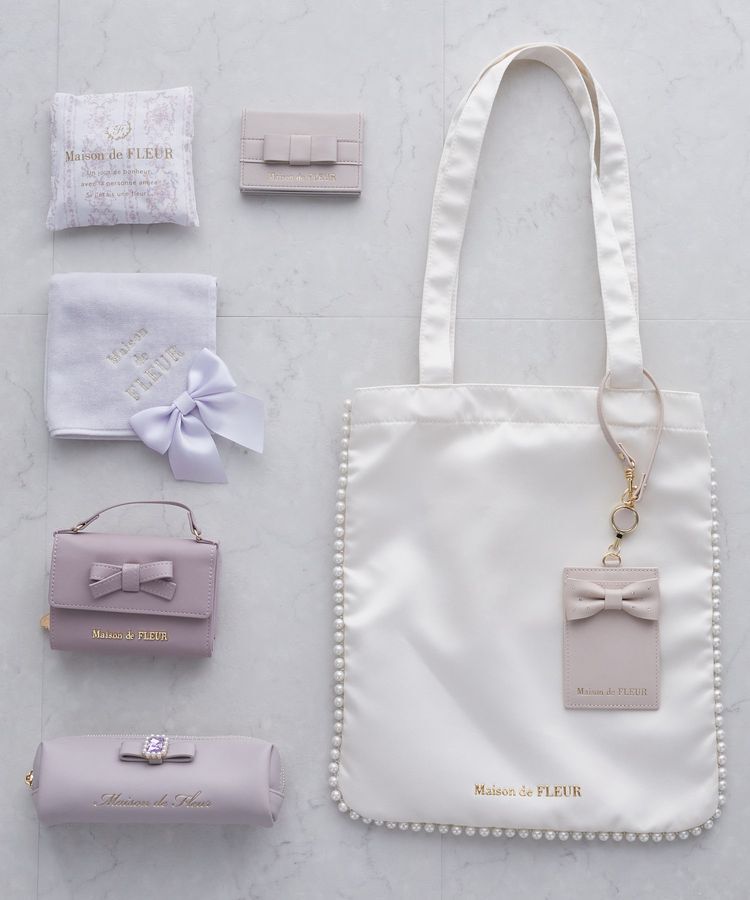 Maison de FLEUR「サテンパールブレードトートバッグ」|トートバッグ|