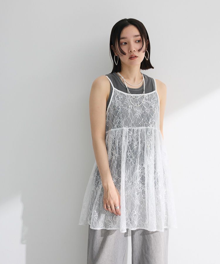 Green Parks「前後2WAYレーススパンコールビスチェ」|キャミソール|
