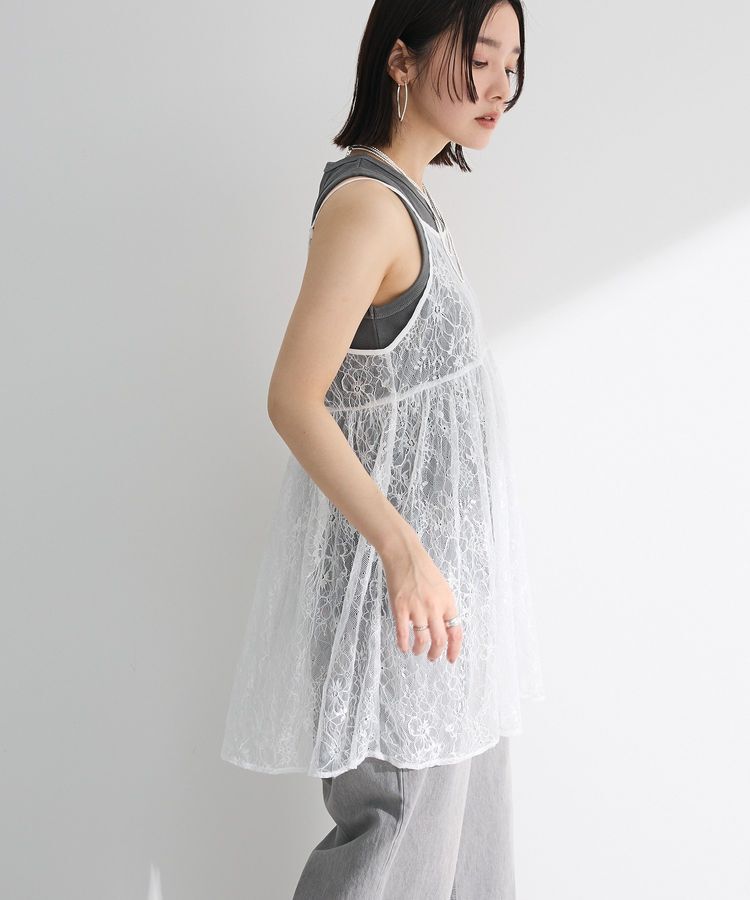 Green Parks「前後2WAYレーススパンコールビスチェ」|キャミソール|