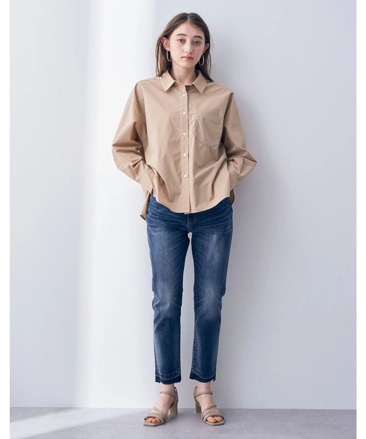 Editt by YECCA VECCA「カットオフクロップドデニムパンツ」|デニム|