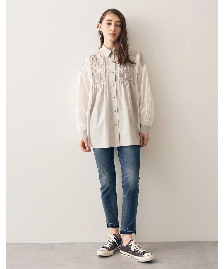 Editt by YECCA VECCA「カットオフクロップドデニムパンツ」|デニム|