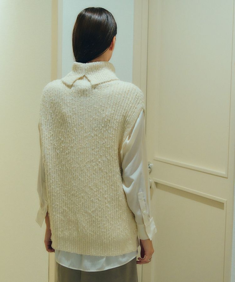 YECCA VECCA「2wayラメ混MIXニットベスト」|ベスト・ジレ|