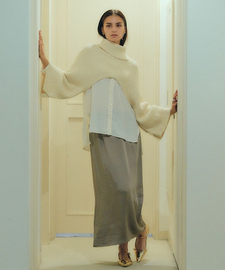 YECCA VECCA「2wayラメ混MIXニットベスト」|ベスト・ジレ|