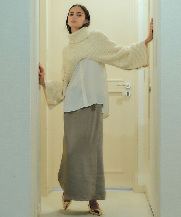 YECCA VECCA「2wayラメ混MIXニットベスト」|ベスト・ジレ|