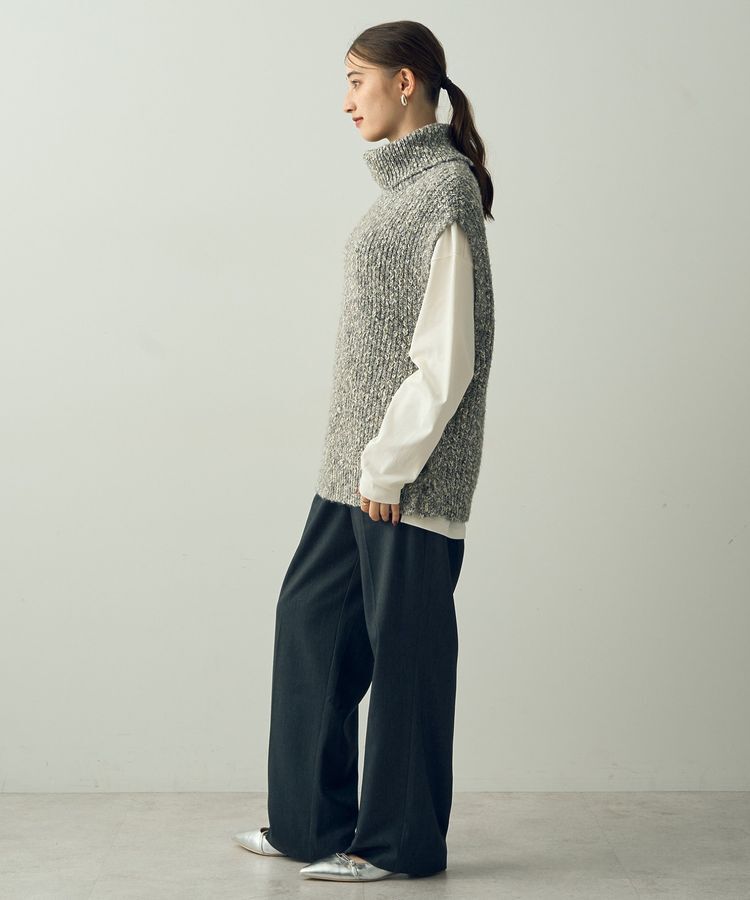 YECCA VECCA「2wayラメ混MIXニットベスト」|ベスト・ジレ|