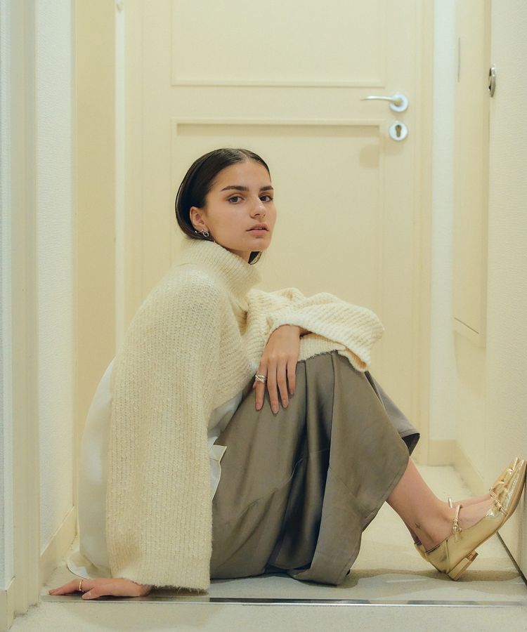 YECCA VECCA「2wayラメ混MIXニットベスト」|ベスト・ジレ|